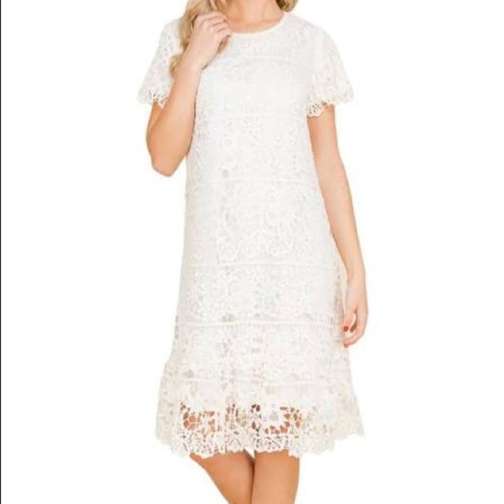 NEW Polagram White Lace Dress